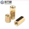 Columna Hexagonal de Cobre de Doble Paso Columna de Cobre de Cabeza Plana Espárrago Hueco Columna de Cobre Chasis Placa Base Columna de Aislamiento M2M2.5M3M4M5M6