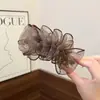 Presilha de banana em rede floral estilo coreano, elegante e versátil, adequada para rabos de cavalo, novo acessório de cabelo para a parte de trás da cabeça