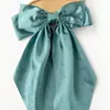 Pinza para el pelo con lazo de satén popular transfronterizo, pinza de resorte grande, color sólido, para la parte posterior de la cabeza, accesorios para el cabello para mujer