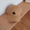 Gorra de Béisbol Bordada con Letra Color Caramelo Marca de Moda para Hombre Gorra de Copa Dura Estilo Coreano Nuevo Estilo Sombrero para Cara Pequeña de Mujer