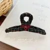 Presilha de Garra Triângulo Xadrez Estilo Chanel Presilha Tubarão para Penteados Acessório de Cabelo Venda por Atacado