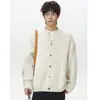 Cárdigan de punto trenzado retro ONUN de color liso para otoño, para hombre y mujer, holgado, casual, versátil, con botones, cuello redondo, suéter abrigo