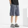 Pantalones Cortos de Algodón Puro para Hombre, Ropa Deportiva de Verano, Pantalones Finos Transpirables, Pantalones Casuales de Pierna Recta de Longitud Media, Pantalones Sueltos para Hombre