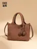 Bolso Tejido de Cesta Retro Estilo Coreano para Mujer, Bolso de Mano Sencillo y Versátil, Bolso Tote de Hombro Cruzado de Moda