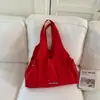 2026 Nova Bolsa Transversal de Ombro Único Estilo Artístico Japonês Fresco para Mulheres, Cor Sólida, Simples, Grande Capacidade, Bolsa de Mão Casual