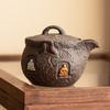 Arcilla de Cerámica Antigua del Fabricante Oro y Plata Olla Atrapada a Mano Olla Individual para el Hogar Gran Capacidad Juego de Té Kung Fu Tetera Antiescaldante con Filtro
