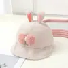 Chapéu de Pescador Bebê Fofo e Doce Estilo Coreano Chapéu à Prova de Vento para Bebês Outono e Inverno Vento Chapéu de Sol para Meninos e Meninas