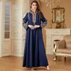 Site independente Amazon 3D transfronteiriço novo vestido longo para mulheres, vestido estilo étnico solto, saída de praia longa elegante e moderna