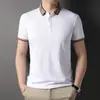 Camisa Polo Casual de Moda Coreana para Hombre, Manga Corta, Color Sólido, Holgada, Nueva Llegada Verano 2023, Juventud