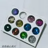 Joyería para arte de uñas 12 colores 18 colores 24 colores 45 colores 48 colores polvo de glitter polvo láser arte de uñas francés cristal oro polvo de cebolla