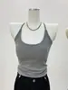 Camisole de Amarrar Estilo Americano Hot Girl Colete de Verão Feminino com Bojo Base Slim Interna Moda Roupa Externa Costas Bonitas