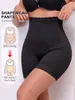 Pantalones moldeadores cross-border para realzar glúteos y control de abdomen con ribete de encaje, shorts moldeadores de cintura alta estilo europeo y americano para mujer