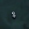 Accesorios de Plata de Ley S925 Colgante de Giroscopio Sólido Colgante de OVNI Rayado Colgante para Pulsera de Cuerda Trenzada Hecha a Mano DIY