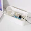 Caja de Almacenamiento para Cables, Enchufe para Cable de Alimentación, Caja de Gestión de Cables, Tira de Arrastre para Cables de Datos, Caja Hub con Enchufe para Cargador
