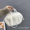 Bolsa feminina nova de outono e inverno 2021 estilo cabelo bolsa abóbora cordão de amarração bolsa de mão trançada em corda bolsa de ombro bolsa tiracolo pelúcia moda