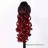 Peluca de Cola de Caballo para Mujer, Color Degradado Cabello Largo Rizado, Pinza Grande, Cola de Caballo Alta, Stock Listo del Fabricante al por Mayor, Entrega de Cola de Caballo