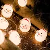 Luzes de Natal de Fio LED Papai Noel Boneco de Neve Árvore de Natal Enfeites Pendurados Luzes de Natal Luzes Decorativas Brilhantes