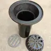 Tolva de Lluvia Sifón Redondo Tipo 87 de Hierro Fundido DN75 100 150 Descarga Recta Tapón Interno Apertura de Bajante
