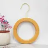 Tienda de ropa gancho de anillo de madera maciza gancho de grano de madera retro anillo redondo con imán perchero para bufandas bufanda de seda gancho en S perchero para pantalones