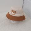 Gorro de verano fino para bebé, gorro de pescador para niños y niñas, parasol de malla, bonito gorro de lavabo con diseño de oso a la moda.