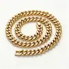 Amazon europeo y americano acero inoxidable 6-12MM acero de titanio cadena cubana de moda hip-hop collar cifrado pulsera de hombre venta al por mayor