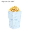 Serie de gran éxito transfronterizo decoración fiesta de cumpleaños cajas de palomitas de maíz pollo de dibujos animados vasos de papel para palomitas de maíz cajas de empaque para papas fritas suministros