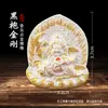Deus da Riqueza Amarelo Zhangjiaram Pintado a Ouro Estilo Xizang, Tara Verde, Mahakala de Seis Braços, Deus da Riqueza Preto, Ornamento Thangka