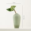 Vaso de Cerâmica Verde Retrô Shumen Decoração de Design para Casa Sala de Estar Mesa Arranjo de Flores Luxo Leve Sensação de Alto Padrão