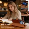 Adecuado para Realme GT 8 Pro 5G, funda de teléfono de cuero con tacto de piel, tapa abatible con tarjetero, soporte, anticaída, estilo de negocios