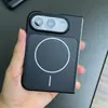 Adequado para iPhone 18 DUO, capa de celular magnética de vidro Corning dobrável, capa de celular de cor sólida fosca para Apple 18 DUO