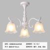 Lámpara de araña para sala de estar estilo pastoral francés, Lámpara de hierro forjado estilo americano blanco para dormitorio, Luz de techo para comedor, Estilo retro francés color crema