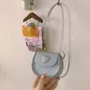Bolsa de sillín con cadena de estilo nuevo para la primavera de 2026, de aspecto elegante, simple y a la moda, bolsa de nicho de moda estilo coreano, bolsa de un solo hombro cruzada
