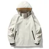 6266 Carga Roupas Camada Única Com Capuz Cor Sólida Impermeável Feminino Fino Único Impacto Jaqueta À Prova de Vento Terno de Montanhismo Masculino Três-prova