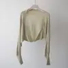 Cardigã de malha Tencel gelado branco com proteção solar para mulheres, xale fino de verão, peça para cobrir por cima, casaco curto