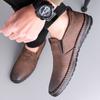 Zapatos de Piel para Hombre 2026 Verano Nuevo Estilo Slip-On Casual Versátiles Mocasines Transpirables Suela Suave Para Conducir Zapatos de Moda