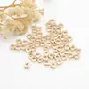 Contas Espaçadoras Quadradas de Ouro 14K Color-Preserving 2-3mm, Contas Espaçadoras Finas Irregulares de Prata, Materiais para Montagem de Miçangas, Acessórios para Pulseiras