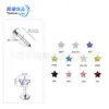Brincos de liga de titânio F136 com zircônia de estrela brilhante, tarrachas para cartilagem da orelha, tarrachas para lábio, tarrachas para língua, joias de piercing interno espiral de nicho