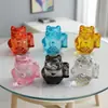 Gato de la Suerte de Dibujos Animados de Vidrio de Zibo Animal Lindo Adorno Decorativo para Coche y Escritorio Regalo Suministro Transfronterizo