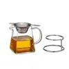 Taza de té de vidrio resistente al calor y a altas temperaturas con filtro de drenaje de té, separador de té, tamaño grande y pequeño, vidrio grueso, taza para hombre, taza de burbujas