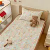Sábana de Cama Infantil de Algodón Puro Clase A, Colchoneta Gruesa Acolchada para Dormir, Esterilla Protectora, Cubierta de Cama, Colchón Delgado de Algodón Puro para Guardería y Bebé