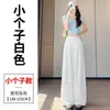 Foto Real de Pantalones Anchos de Lino Tencel Estilo Nuevo Verano 2026, Pantalones Casuales Rectos Largos de Hielo Delgado con Protección Solar para Mujer