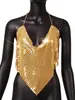 Conjunto Femenino para Discoteca Transfronterizo Nuevo AYJ2021: Top Tubo Strapless Metálico con Lentejuelas en Forma de Corazón Sexy de Espalda Descubierta que Muestra el Ombligo