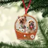 Nuevo adorno plano de perro lindo acrílico transfronterizo para coche, accesorio de mochila, decoración del hogar