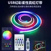 Tira de Luces LED de Neón Flexible para Correr, Cambia de Color, Alimentación 5V, Set Multicolor RGB Bluetooth, Luz Lineal Decorativa de Ambiente