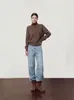 Suéter Cárdigan Cálido de Manga Larga de Color Sólido con Cuello Alto Estilo Minimalista Popular para Mujer Hbzx710072 Ropa de Mujer Estilo Coreano Principios de Otoño