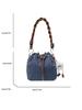 Este ano Popular Bag Women's 2024 New moda casual denim shoulder bag Commuter Crossbody bucket bag