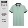 Camiseta de Trabajo Verano Seda de Hielo Manga Corta Hombre Logo Impreso Personalizado Equipo Corporativo Cuello Polo Camisa Cultural de Trabajo