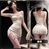Ropa Interior Talla Grande Morado Floral con Tirantes Sexy Camisón Ajustado Bodycon Encaje Ropa de Casa