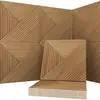 Impresión UV Transfronteriza Imitación Madera Fibra de Poliéster Paneles Absorbentes de Sonido Pegatinas de Pared Autoadhesivas Decoración de Tablero de Fieltro para el Hogar Aislamiento Acústico