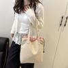 Nova Bolsa Casual de Lona Bolsa de Ombro Versátil Grande Capacidade Bolsa Estudante para Aulas/Trabalho Bolsa Portátil Bolsa Tote